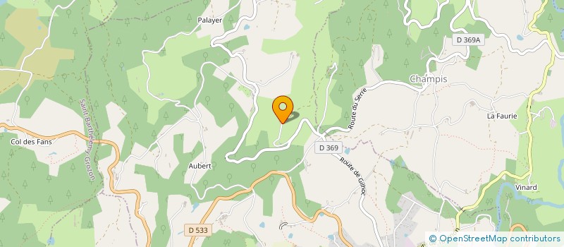 localisation de l'entreprise MADAME AVRIL DESPLANCHES  ALBOUSSIERE