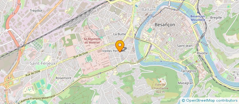 localisation de l'entreprise MADAME AVRIL LAHEURTE  BESANCON