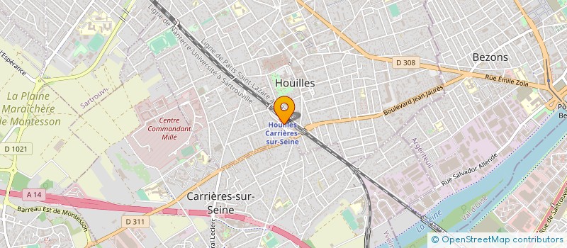 localisation de l'entreprise MADAME AWA LAMARE NDASSA  HOUILLES