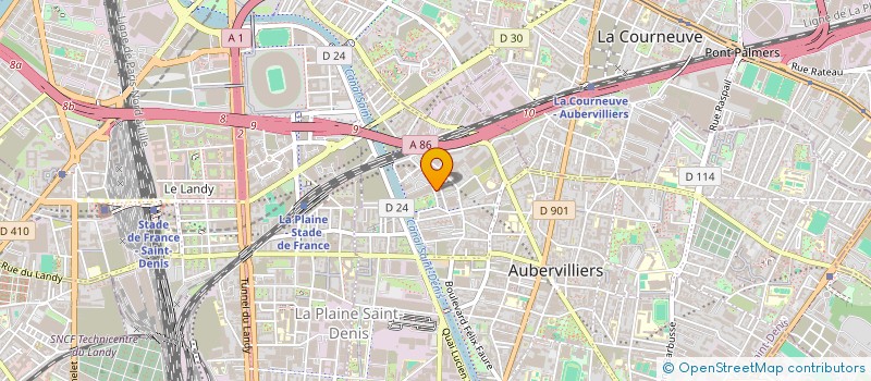 localisation de l'entreprise MADAME AWA TOURE  AUBERVILLIERS