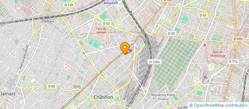 localisation de l'entreprise MADAME AWATIF ZOUALI  CHATILLON