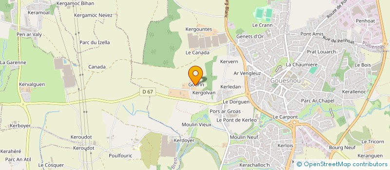 localisation de l'entreprise MADAME AWENA LE ROUX  GOUESNOU