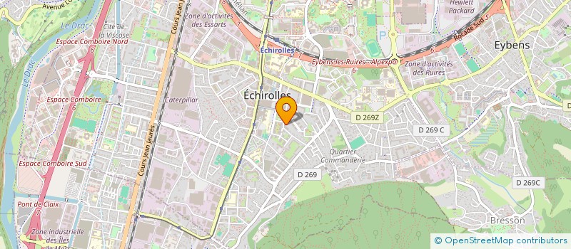 localisation de l'entreprise MADAME AXELLE BERCHAUD  ECHIROLLES