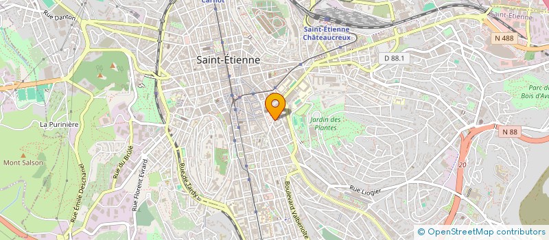 localisation de l'entreprise MADAME AXELLE BOURGOUGNON  SAINT-ETIENNE