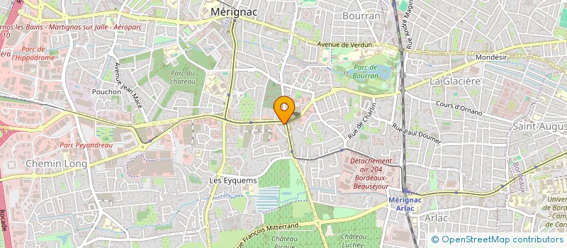 localisation de l'entreprise MADAME AXELLE CAZIN  MERIGNAC