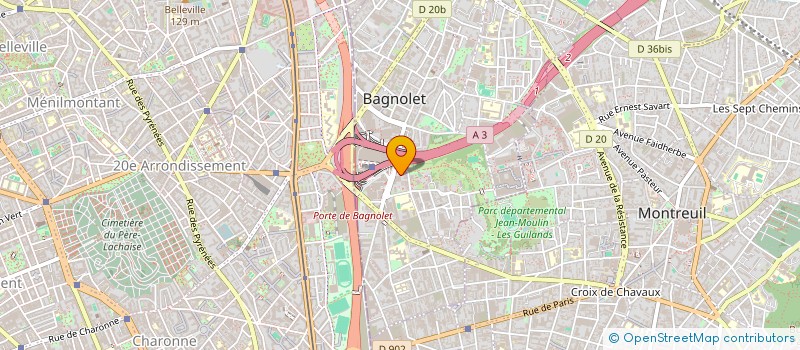localisation de l'entreprise MADAME AXELLE DE JESUS BRITO à BAGNOLET