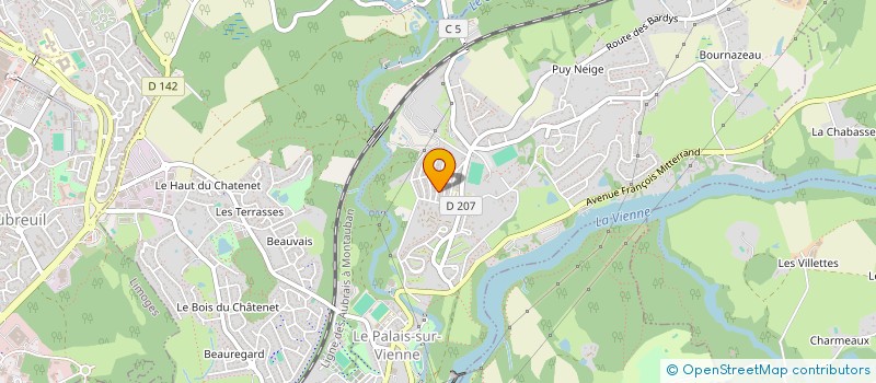 localisation de l'entreprise MADAME AXELLE DELPORTE  LE PALAIS-SUR-VIENNE