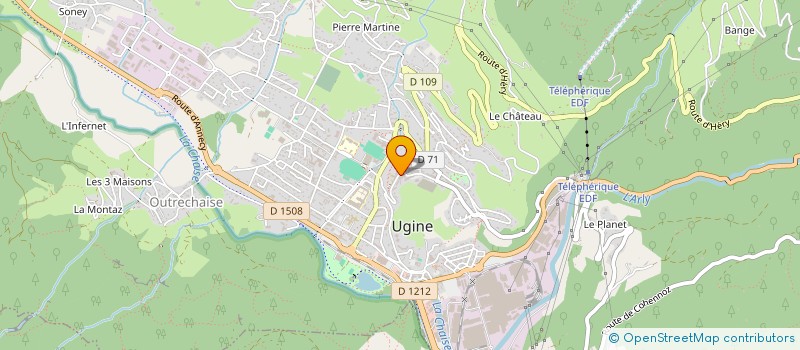 localisation de l'entreprise MADAME AXELLE DIJOUX  UGINE