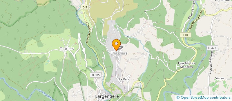 localisation de l'entreprise MADAME AXELLE ESCOMEL  CHASSIERS