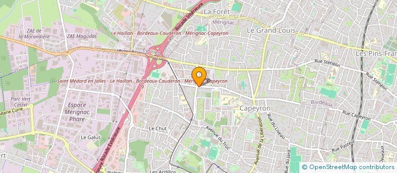 localisation de l'entreprise MADAME AXELLE LARQUET  MERIGNAC