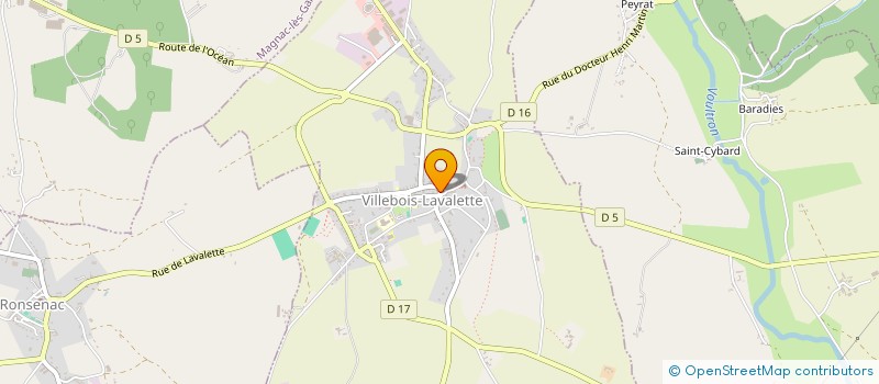 localisation de l'entreprise MADAME AXELLE MICHELON  VILLEBOIS-LAVALETTE