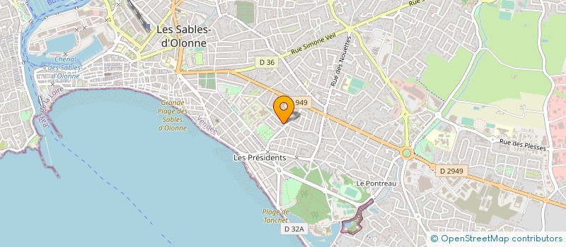 localisation de l'entreprise MADAME AXELLE MIRON à LES SABLES D'OLONNE