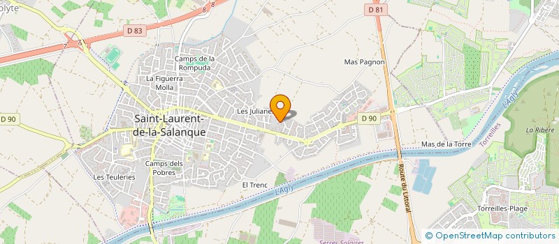 localisation de l'entreprise MADAME AXELLE RODRIGUEZ  SAINT-LAURENT-DE-LA-SALANQUE