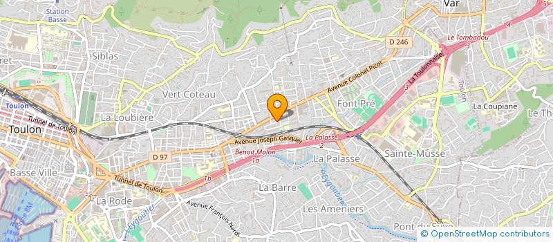 localisation de l'entreprise MADAME AXELLE ROGUET  TOULON