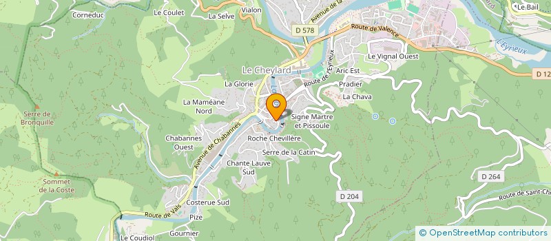 localisation de l'entreprise MADAME AXELLE SERNA à LE CHEYLARD