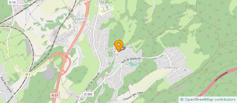 localisation de l'entreprise MADAME AXELLE VERNOTTE  VIEILLEY