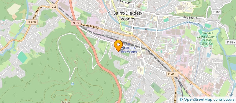 localisation de l'entreprise MADAME AXELLE WARCHOL à SAINT-DIE-DES-VOSGES