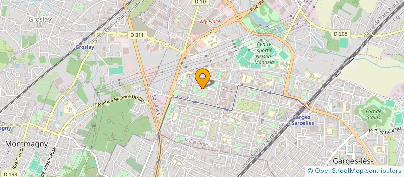 localisation de l'entreprise MADAME AYA MESTARI  SARCELLES