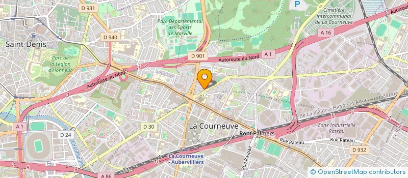 localisation de l'entreprise MADAME AYA MOHAMED  LA COURNEUVE