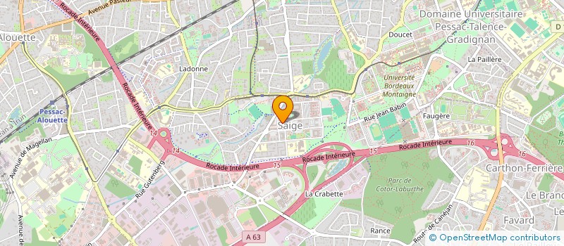 localisation de l'entreprise MADAME AYA SOLANGE N'GUESSAN  PESSAC