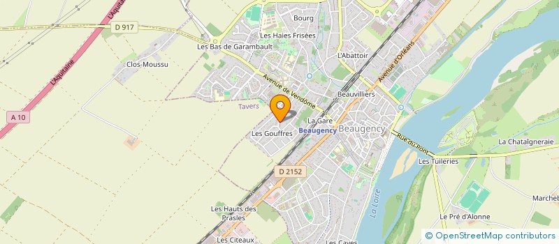 localisation de l'entreprise MADAME AYAWA AKOMATSRI  BEAUGENCY