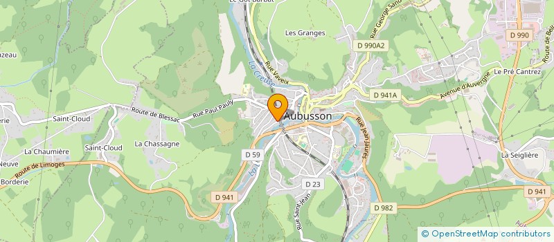 localisation de l'entreprise MADAME AYSEGUL CARTILLI à AUBUSSON