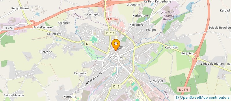 localisation de l'entreprise MADAME AZILIZ LE BIHAN  LOCMINE