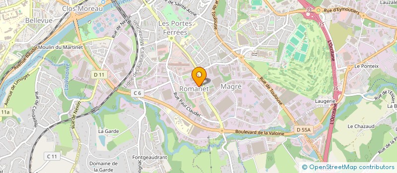 localisation de l'entreprise MADAME AZILLIS SORIA à LIMOGES