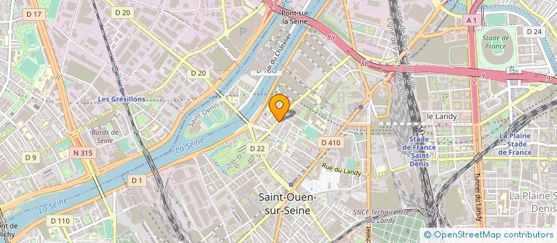 localisation de l'entreprise MADAME AZIZA ABOUELKANATER à SAINT-OUEN-SUR-SEINE
