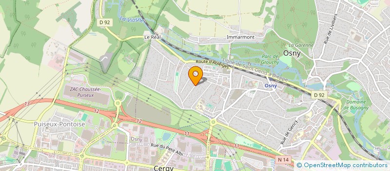 localisation de l'entreprise MADAME AZIZA BOUABDALLAH  OSNY