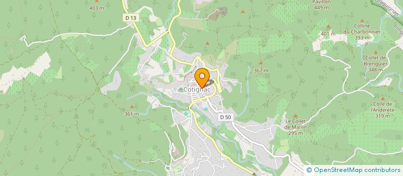 localisation de l'entreprise MADAME AZIZA ROUISSI  COTIGNAC