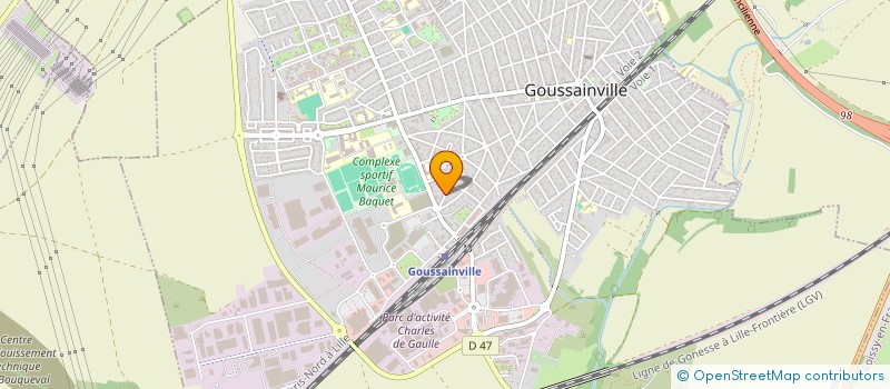 localisation de l'entreprise MADAME AZIZA YOUSFI  GOUSSAINVILLE