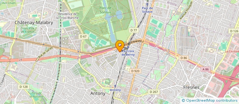 localisation de l'entreprise MADAME BABOU GUEYE à ANTONY