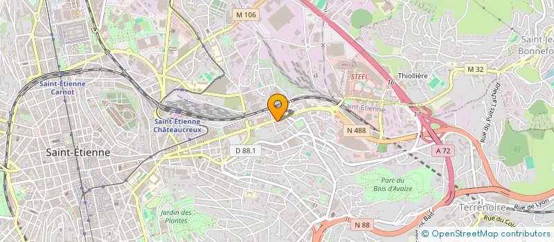 localisation de l'entreprise MADAME BAHIA ABERKANE  SAINT-ETIENNE