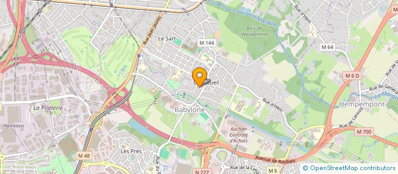 localisation de l'entreprise MADAME BAHIJA SETTI  WATTRELOS