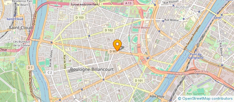 localisation de l'entreprise MADAME BAIRY KONE à BOULOGNE-BILLANCOURT