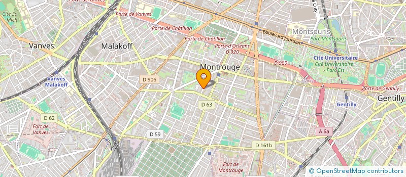 localisation de l'entreprise MADAME BAOZHU ZHAO  MONTROUGE