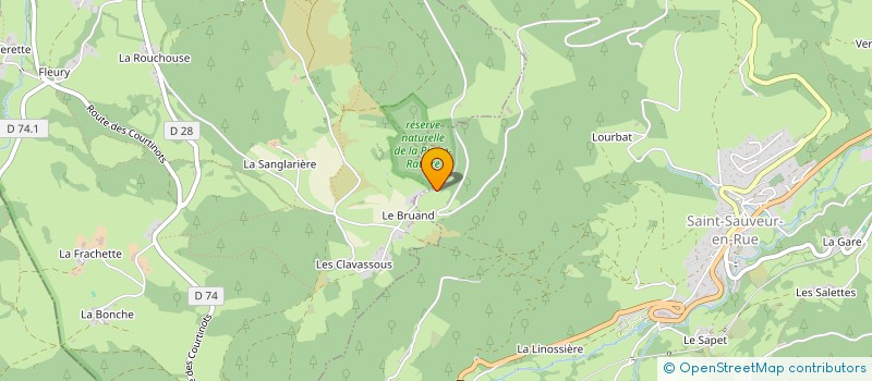 localisation de l'entreprise MADAME BAPTISTINE BOUCHET à SAINT-SAUVEUR-EN-RUE