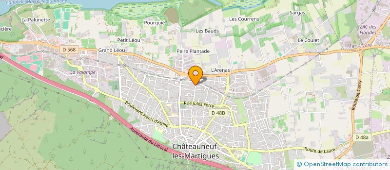 localisation de l'entreprise MADAME BARBARA COUEE  CHATEAUNEUF-LES-MARTIGUES