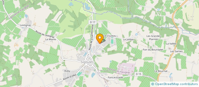 localisation de l'entreprise MADAME BARBARA COURBIER  SIGOULES-ET-FLAUGEAC