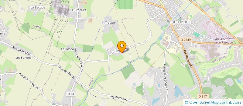 localisation de l'entreprise MADAME BARBARA DELPLANQUE  AVELIN