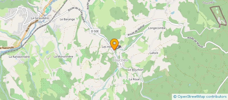 localisation de l'entreprise MADAME BARBARA PELERIN  COURZIEU