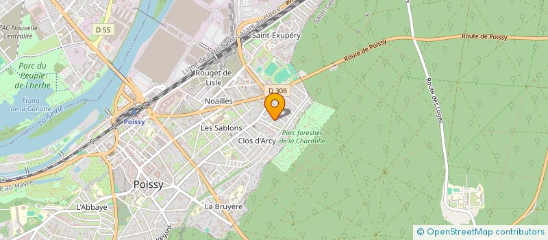 localisation de l'entreprise MADAME BARBEL MULLBACHER  POISSY