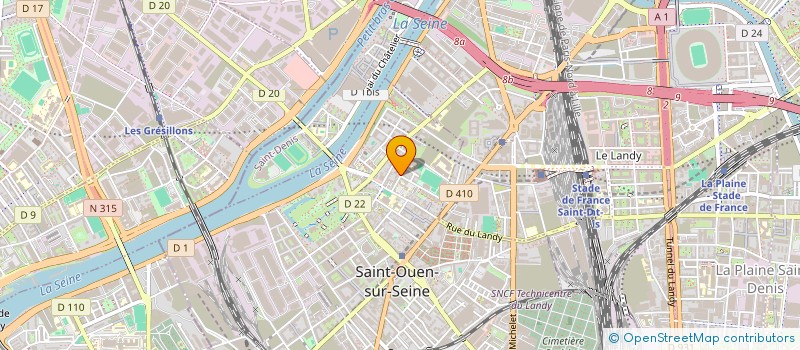 localisation de l'entreprise MADAME BAVREY MASSET à SAINT-OUEN-SUR-SEINE