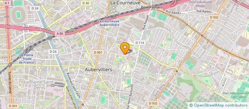 localisation de l'entreprise MADAME BAYI LOUVOSSE HOUNDJAGO  AUBERVILLIERS