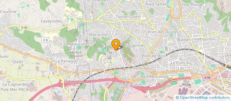 localisation de l'entreprise MADAME BEATRICE AUBERT  TOULON