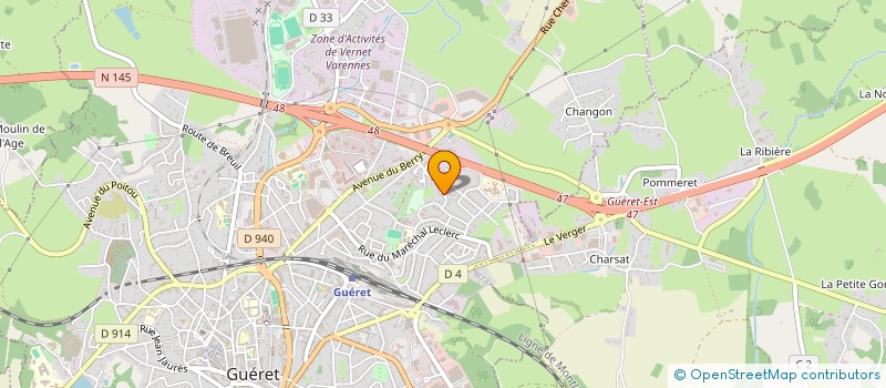 localisation de l'entreprise MADAME BEATRICE AUBIER BEATRICE à GUERET