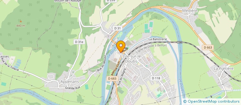 localisation de l'entreprise MADAME BEATRICE BELOUET à L'ISLE-SUR-LE-DOUBS