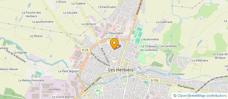 localisation de l'entreprise MADAME BEATRICE BONNEAU à LES HERBIERS