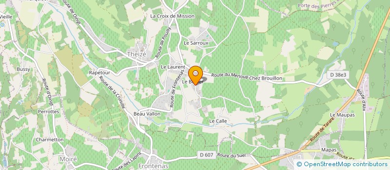 localisation de l'entreprise MADAME BEATRICE BONNEFOND  THEIZE